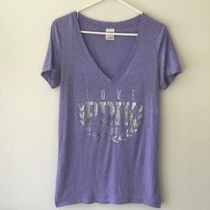 PINK v neck vintage T shirt